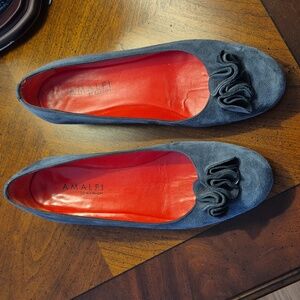 Amalfi Blue Suede flats 7M *Great Used Condition*